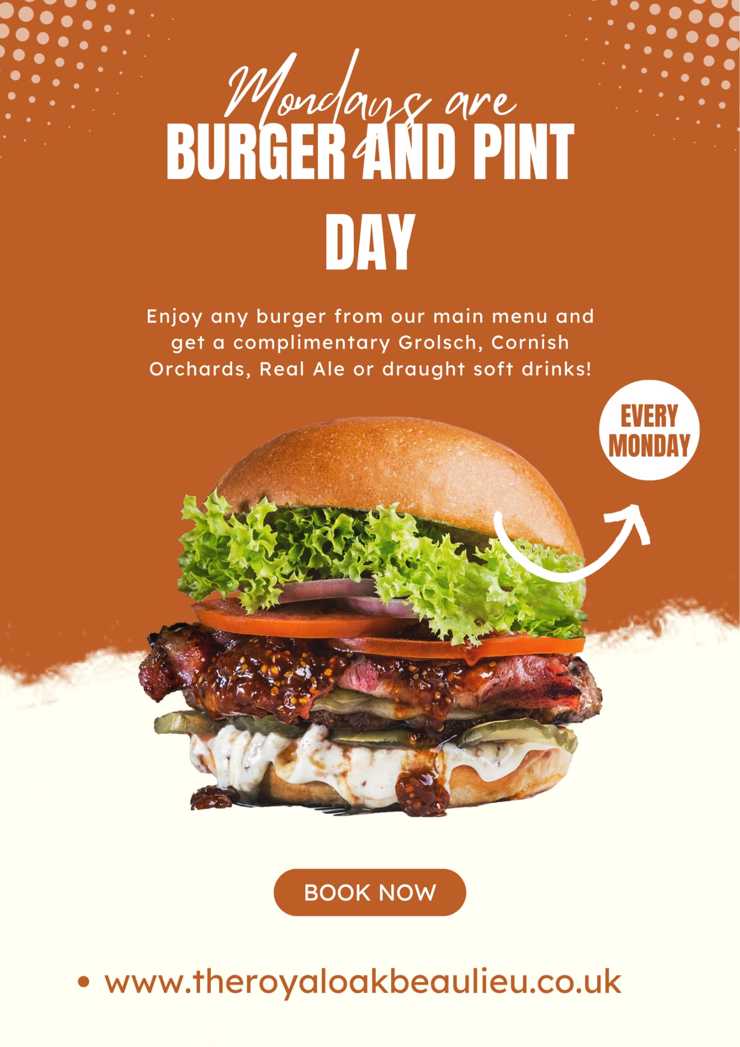 Burger & Pint Monday